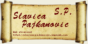 Slavica Pajkanović vizit kartica